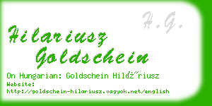 hilariusz goldschein business card
